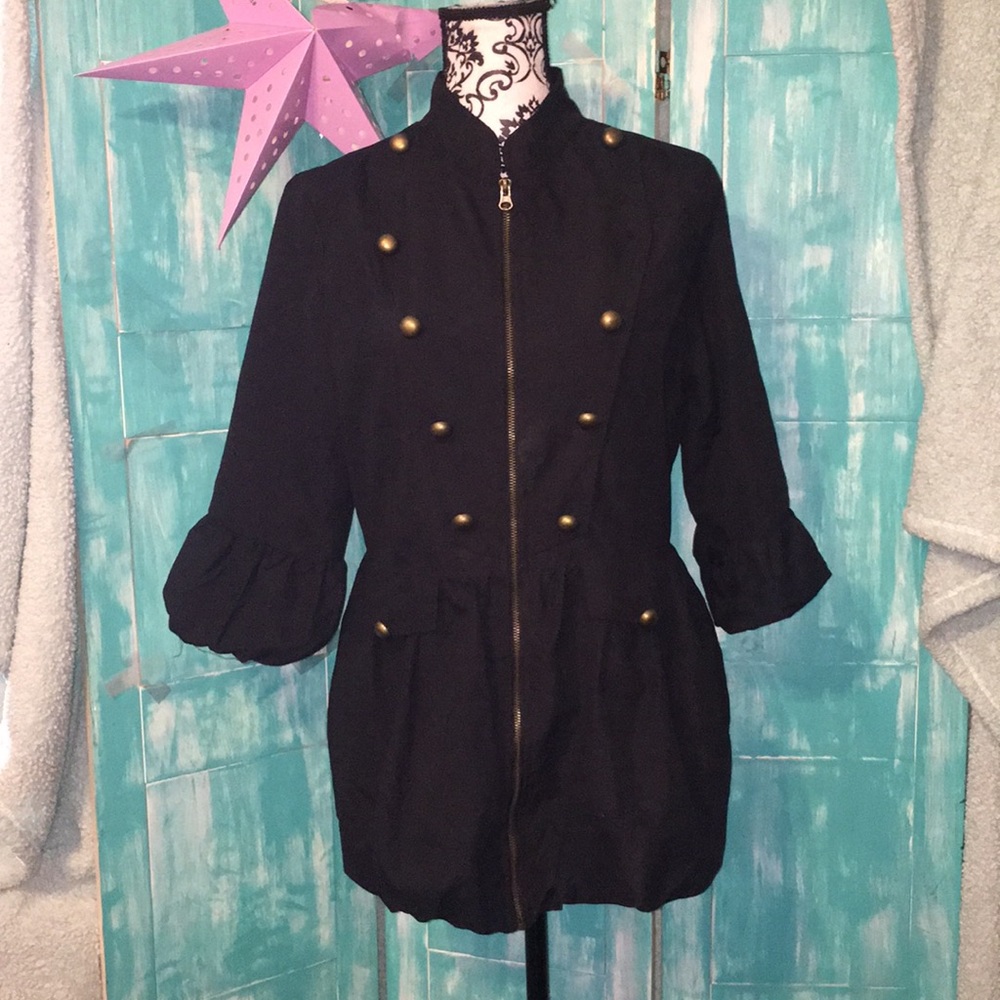 C Magic brand women's black zip jacket